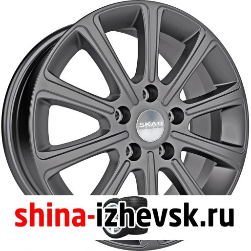 Колесный диск СКАД Милан 6.5xR16 5×114.3 ET45 DIA60.1 черно-серый цвет с перламутровыми оттенками в Ижевске